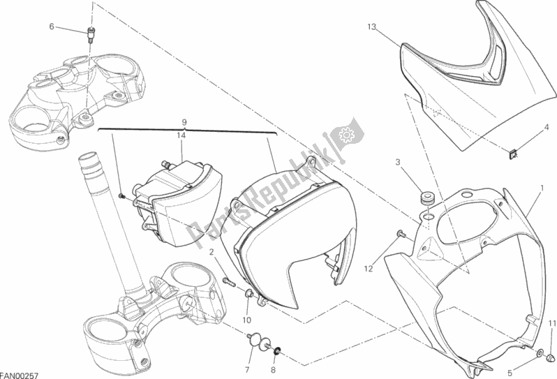 Toutes les pièces pour le Phare du Ducati Diavel Carbon FL 1200 2015